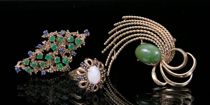 Appraisal: Lot Including Two Brooches and a Ring First item is