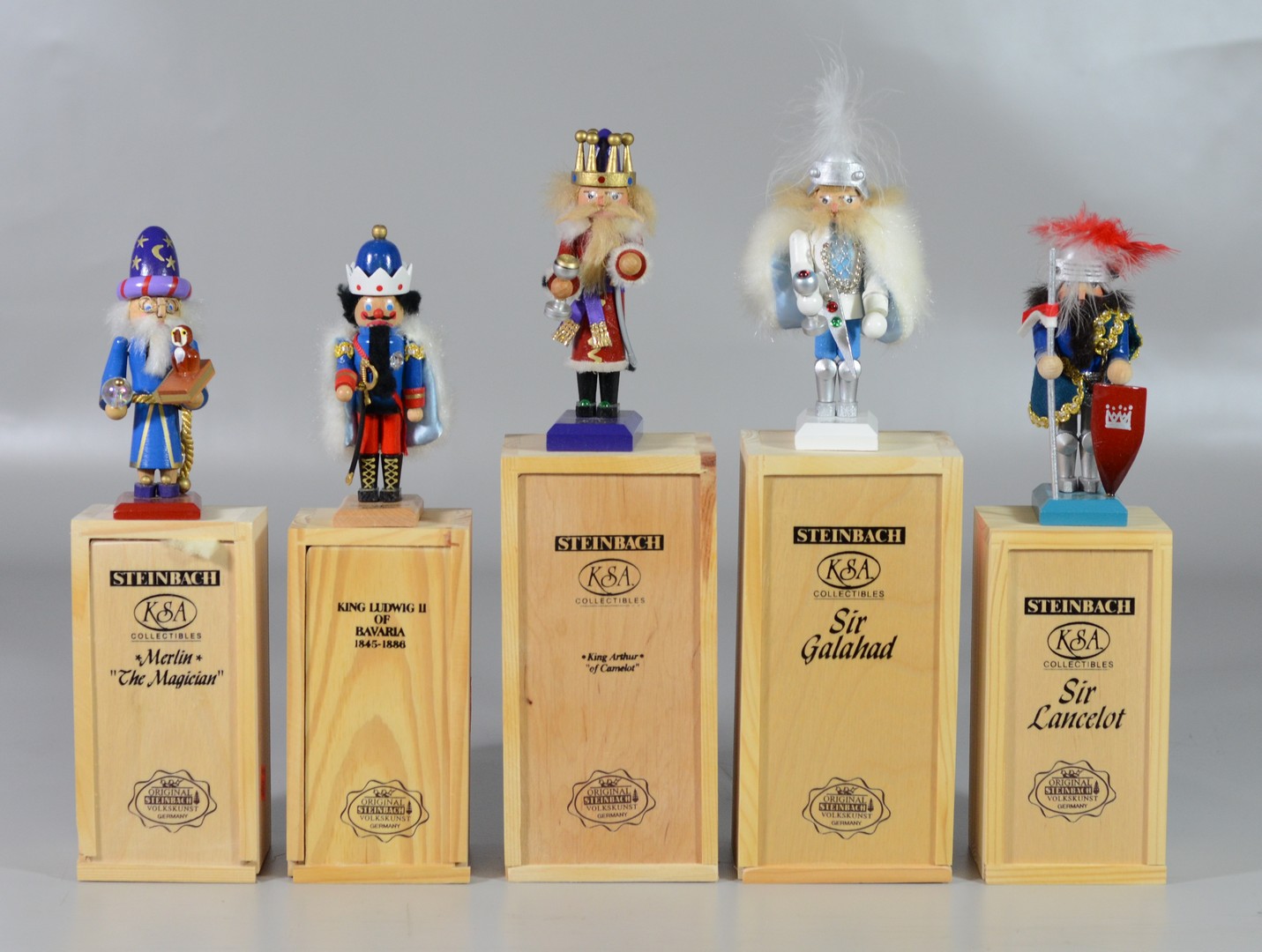 Appraisal: Steinbach Nutcrackers to include Merlin the Magician King Ludwig II