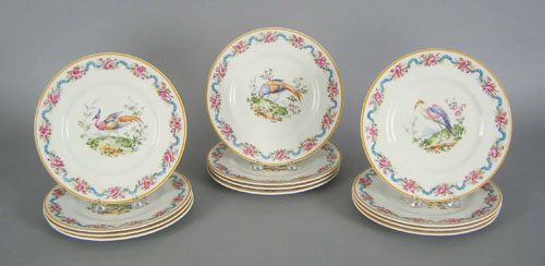 Appraisal: Set of twelve Royal Doulton plates decorated with exotic birds