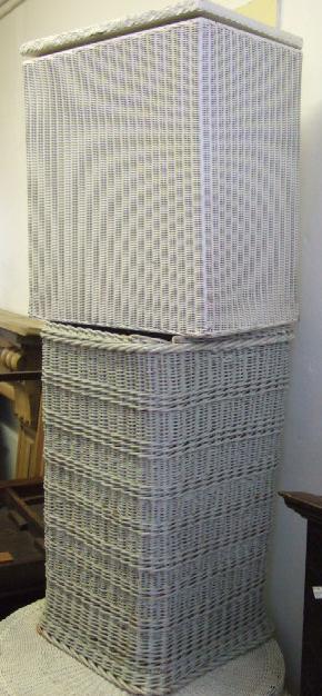 Appraisal: A cane work basket of Lloyd Loom design a wicker