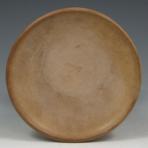 Appraisal: Marblehead speckled brown matte plate Marked with impressed ship mark