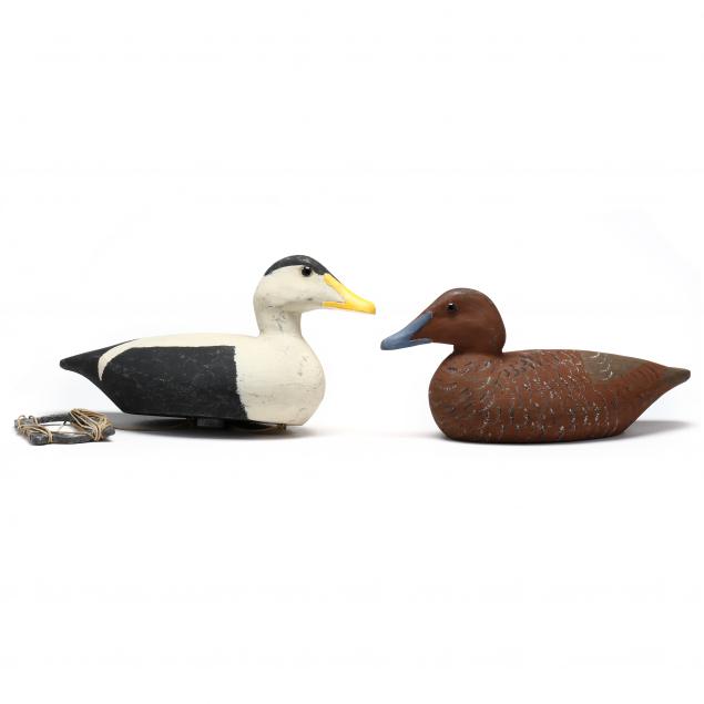 Appraisal: ED OWEN NC - PAIR OF COMMON EIDERS Oriental North