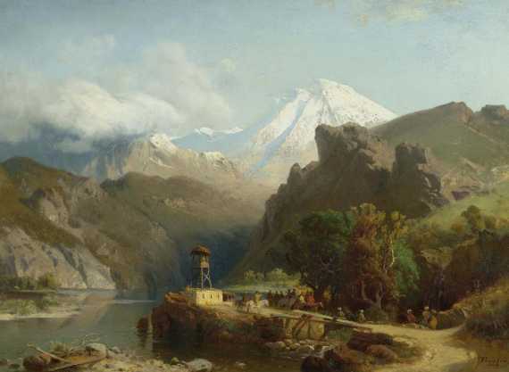 Appraisal: FRANKEN PAUL VON Bad Godesberg - D sseldorf Mountain landscape