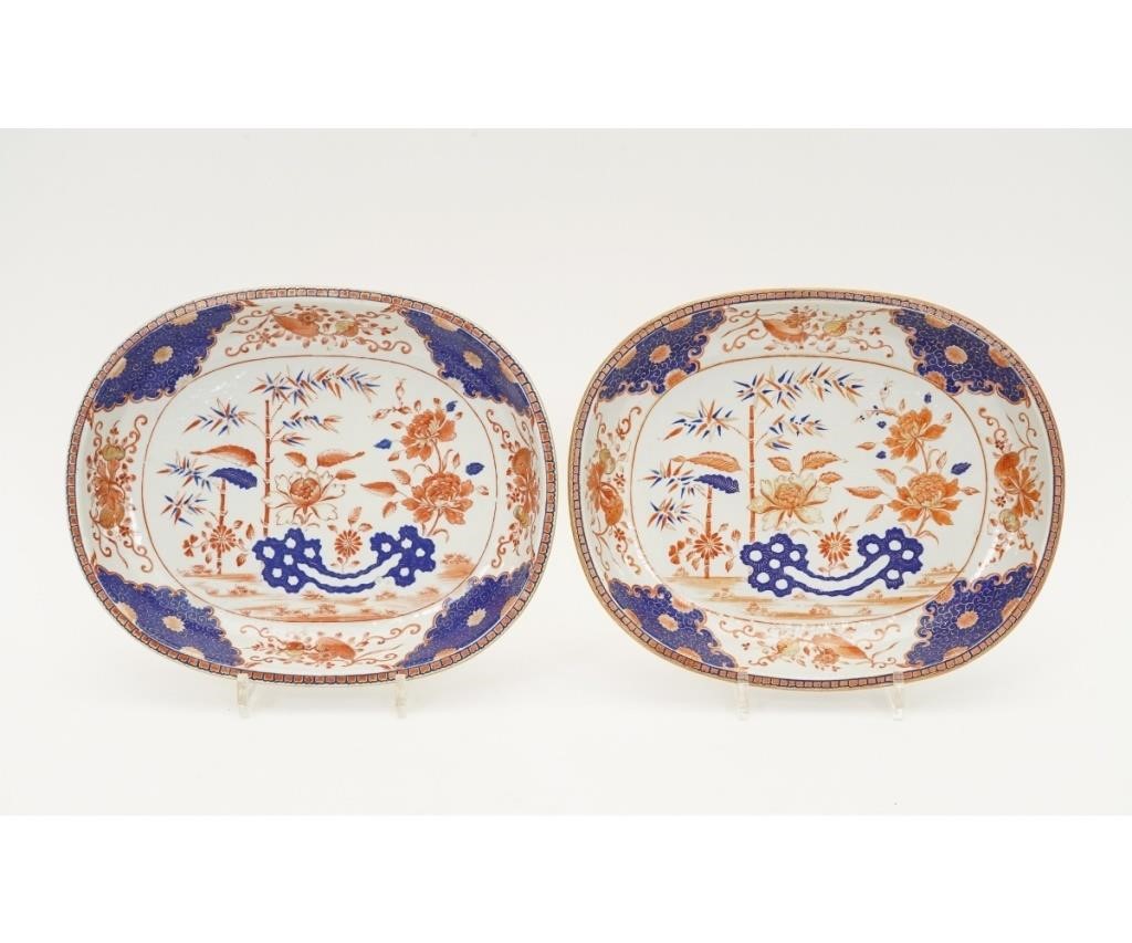 Appraisal: Pair of deep Chinese porcelain oval dishes th c in