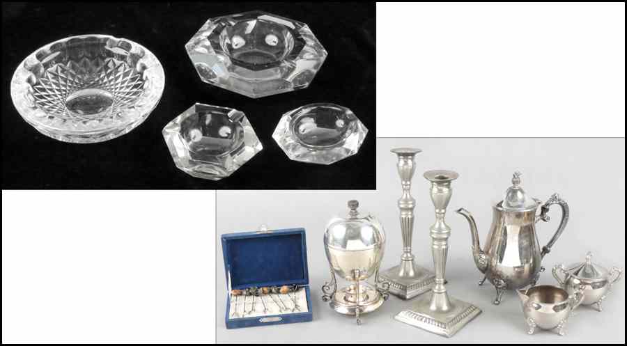 Appraisal: COLLECTION OF DECORATIVE ITEMS Comprised of a pair of pewter