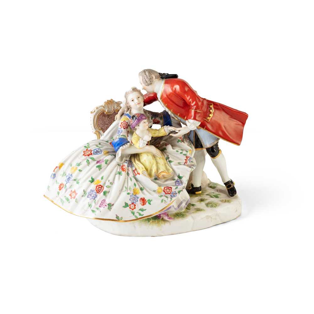 Appraisal: MEISSEN FIGURE GROUP 'THE LUCKY FAMILY' AFTER KAENDLER LATE TH