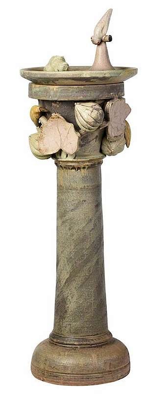 Appraisal: Tom Suomalainen Minnesota North Carolina born glazed stoneware pedestal bird