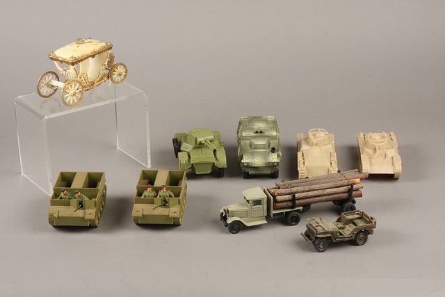 Appraisal: Lot of military plastic vehicles by Timpo and others together