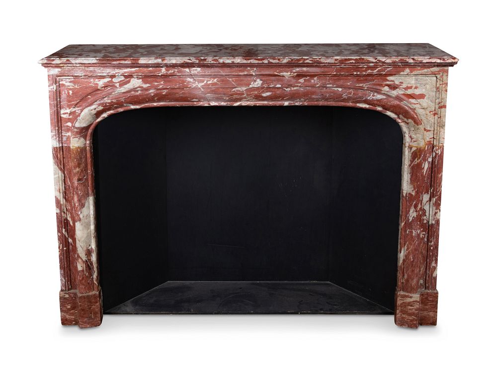 Appraisal: A French Marble Fireplace Mantel A French Marble Fireplace Mantel