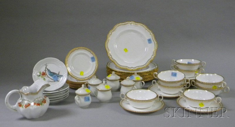 Appraisal: Thirty-two Piece Spode Gilt Decorated Porcelain Partial Dinner Set a