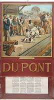 Appraisal: SCARCE DU PONT CALENDAR Beautiful and very busy calendar with