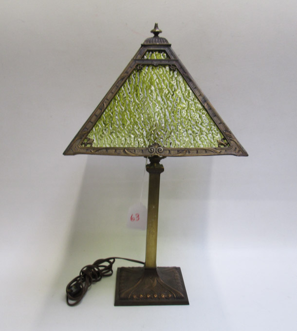 Appraisal: MILLER MODEL TABLE LAMP cast metal standard with single bulb