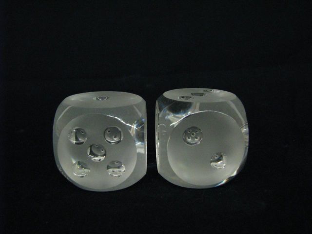 Appraisal: Pair of Spode crystal dice inch both are signed