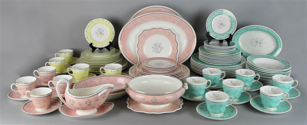 Appraisal: LARGE ASSEMBLED SERVICE OF WEDGWOOD PIMPERNEL in pink yellow and