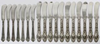 Appraisal: GORHAM STERLING BUTTER SPREADERS GORHAM 'VIRGINIANA' 'SHAMROCK V' STERLING BUTTER