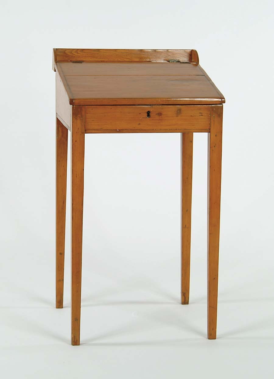 Appraisal: SMALL SIZE TALL PINE SCHOOL MASTER S DESK Slant breadboard