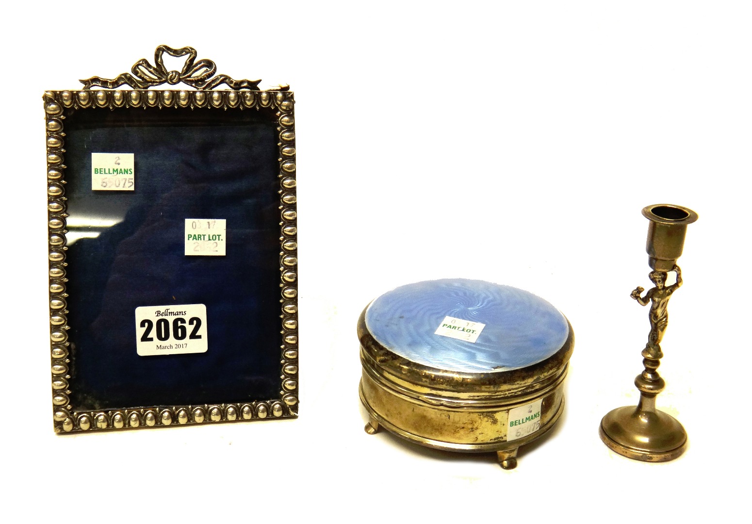 Appraisal: Silver and silver mounted wares comprising a Victorian rectangular photograph