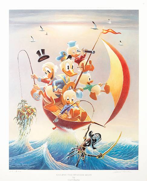 Appraisal: Carl Barks Another Rainbow Artist Proof to Sailing the Spanish