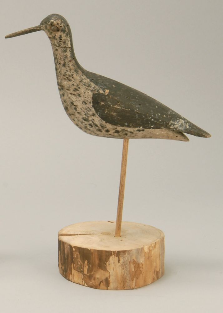 Appraisal: YELLOWLEGS DECOY Massachusetts Circa Lincoln-type with tack eyes Retains nice