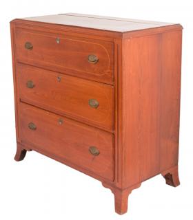 Appraisal: Walnut Yellow Pine Chest of Drawers C Late th Early