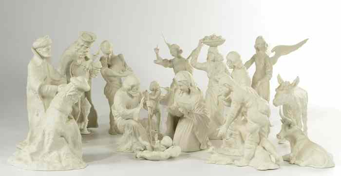 Appraisal: BOEHM PIECE PORCELAIN NATIVITY SET the Christian Era Collection includes