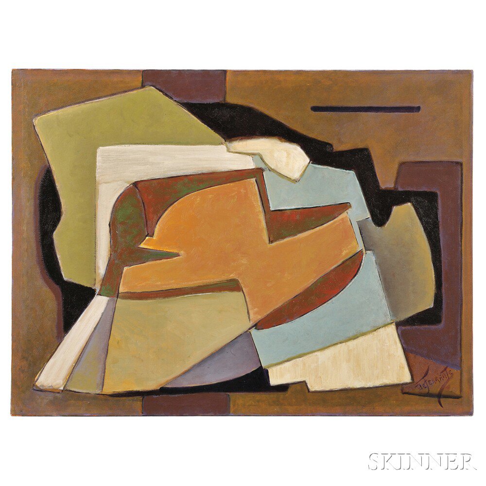 Appraisal: Mario de Ferrante American - Abstraction Signed de Ferrante l