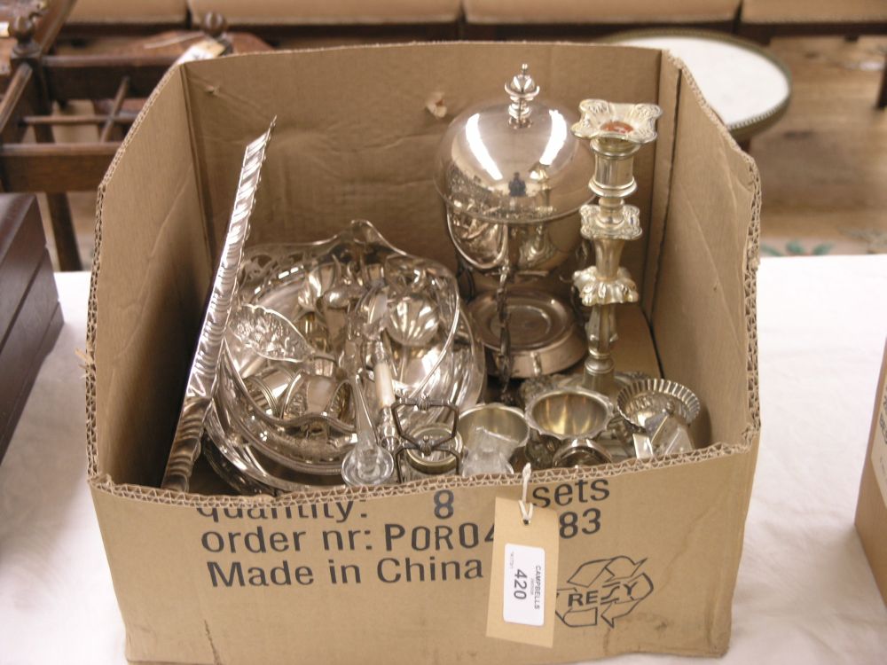 Appraisal: Silver plated ware to include a Victorian embossed dressing tray