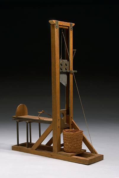 Appraisal: A Von Dutch guillotine The prototype of the guillotine displayed