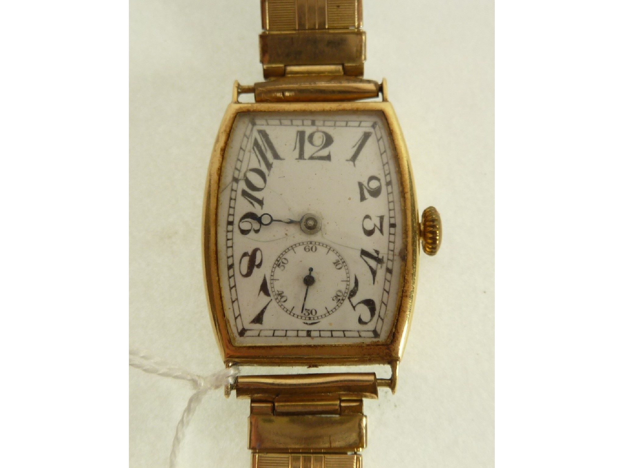 Appraisal: GENT'S CT GOLD CASED BUREN SWISS WRIST WATCH jewel movement