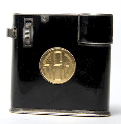 Appraisal: Cartier Art Deco Enamel Silver Pocket Lighter Crafted of fine