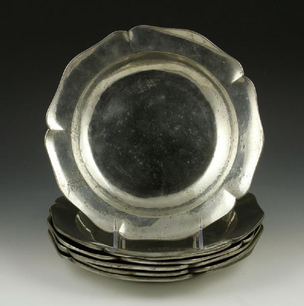 Appraisal: - th C Set of Durand Plates Pewter th century