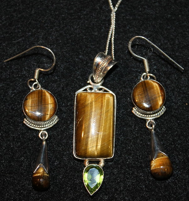 Appraisal: A COLLECTION OF MISCELLANEOUS EARRINGS with hardstone settings some stamped