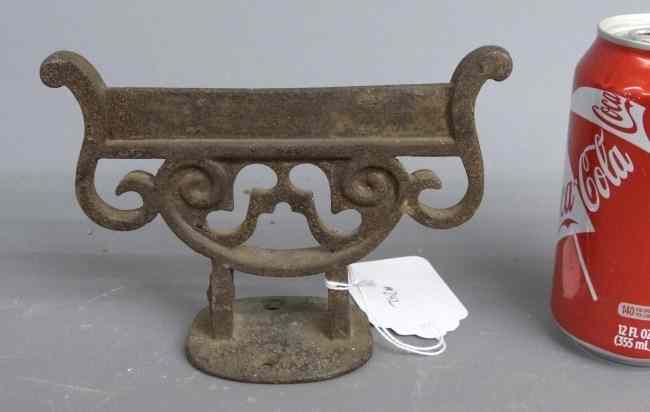 Appraisal: Early cast iron bootscraper '' W '' Ht