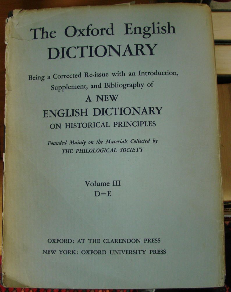 Appraisal: REFERENCE The Oxford English Dictionary Oxford vols F Blue cloth