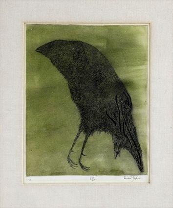 Appraisal: BASKIN LEONARD CROW Etching in colors Measures x in sight