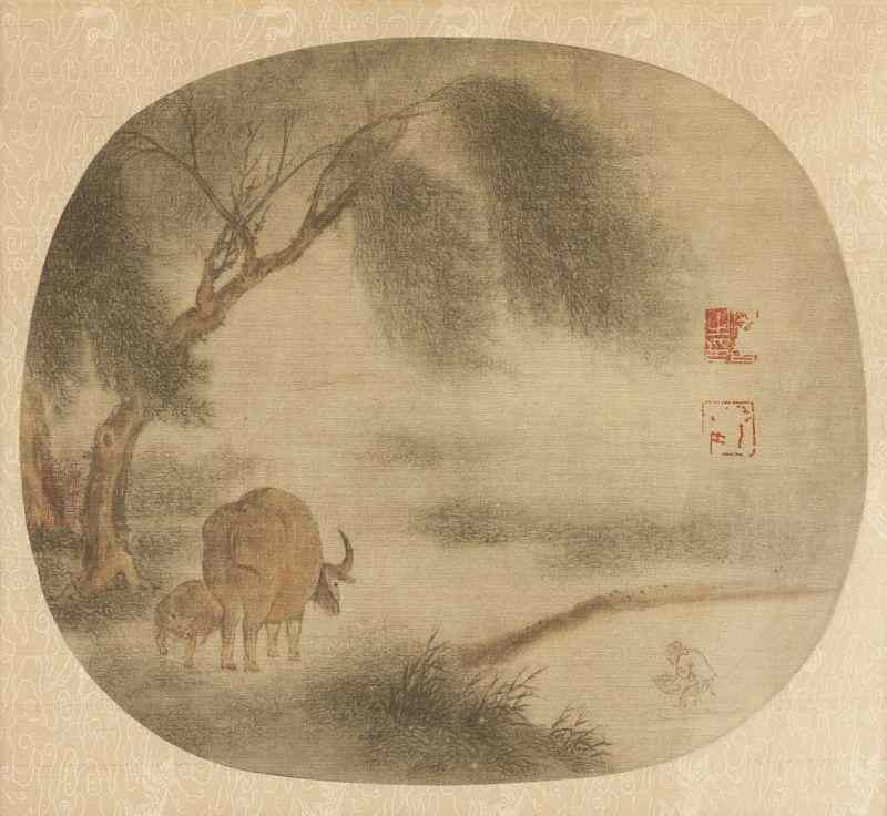 Appraisal: Chinese Fan Painting in the Song Dynasty Styleink and colors