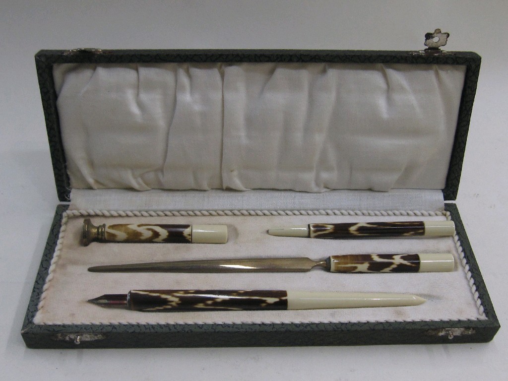 Appraisal: Cased writing set