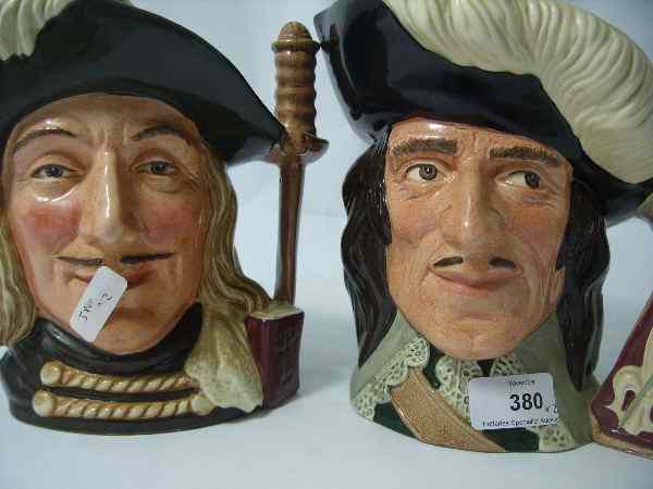 Appraisal: Royal Doulton large Character Jugs Dartagnan D and Aramis D