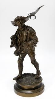 Appraisal: C European Bronze Sculpture of a Farmer FRANCE GERMANY TH