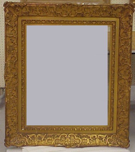 Appraisal: Large period baroque style gilt frame small scattered areas of