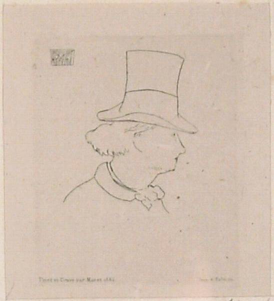 Appraisal: BAUDELAIRE CHARLES Edouard Manet Original etching x mm portrait of