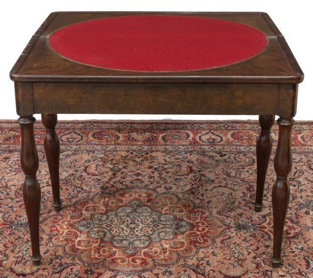 Appraisal: French Louis Philippe period mahogany games table mid th c