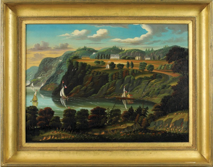 Appraisal: THOMAS CHAMBERS - VIEW OF WEST POINT FROM CONSTITUTION ISLAND