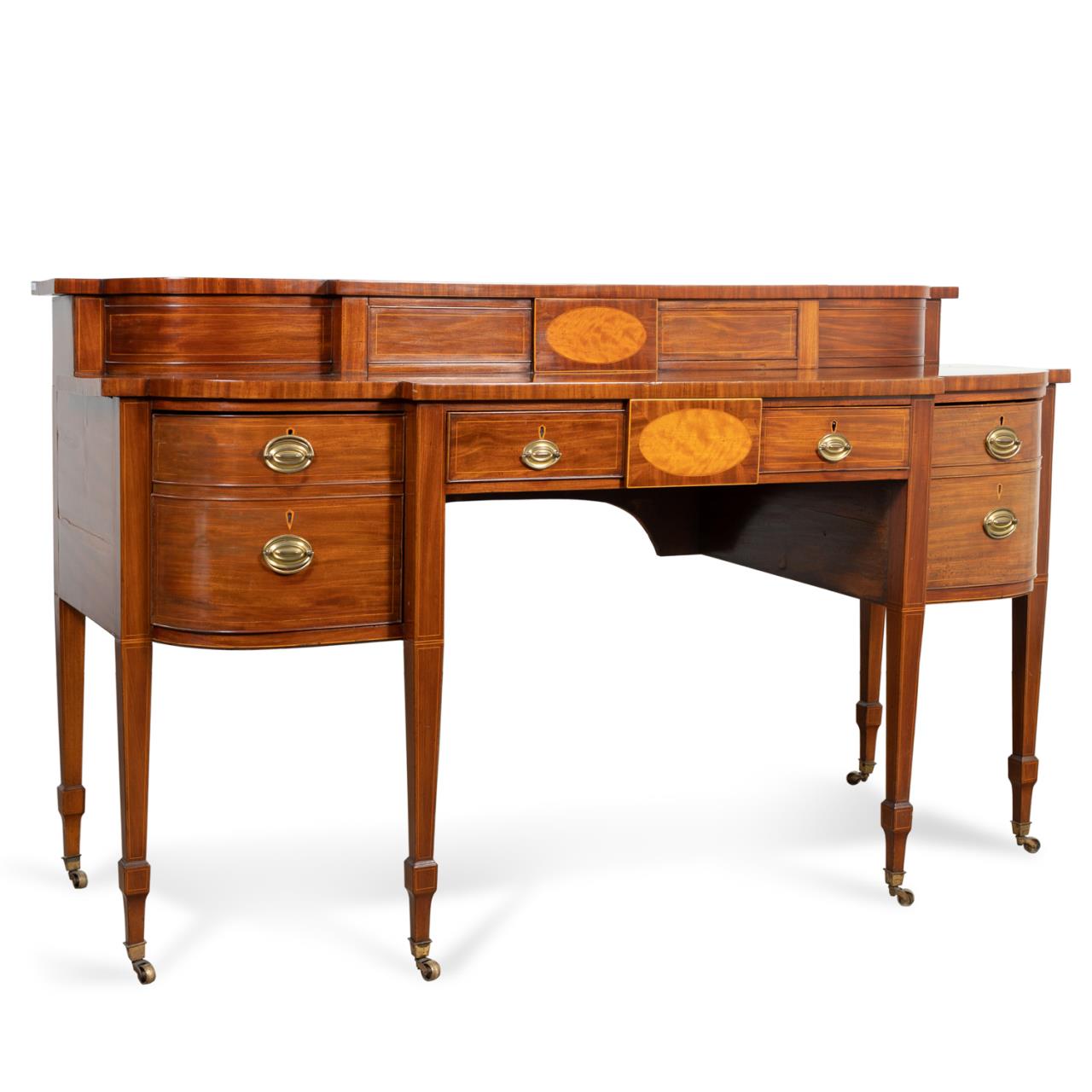 Appraisal: ENGLISH HEPPLEWHITE STYLE MAHOGANY SIDEBOARD English late th to early