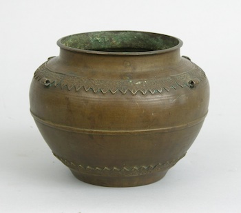 Appraisal: A Bronze Container From India A bronze container from India