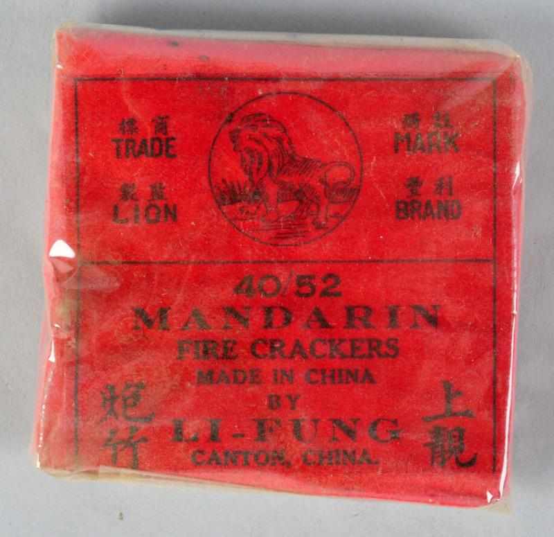 Appraisal: Lion Brand Mandarin -Pack Firecrackers Class Manufactured by Li Fung