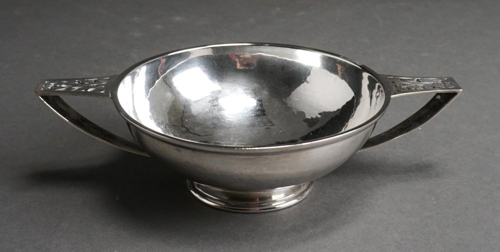 Appraisal: Arts and Crafts Style Hammered Sterling Silver Bowl Retailed by