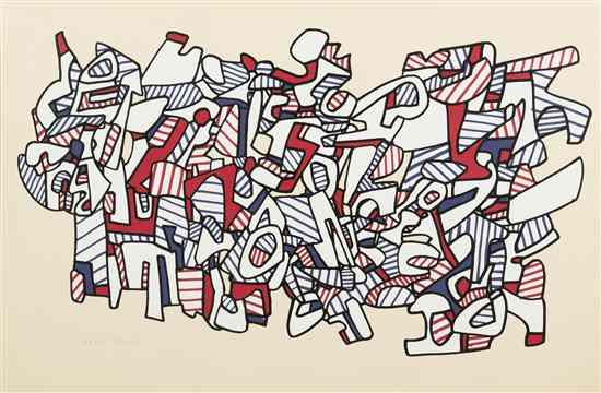 Appraisal: Jean Dubuffet French - Masse aux Pedales screenprint edition initialed