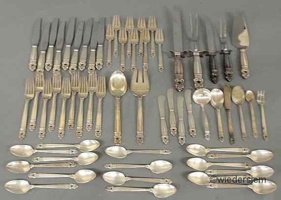 Appraisal: Partial sterling silver flatware service by International in the Royal