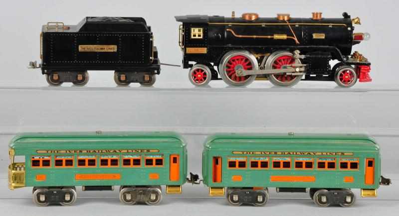 Appraisal: Lionel Ives Transition Passenger Train Set Description American Pre-war Standard